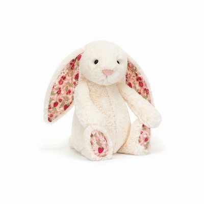 Jellycat Blossom Cream 'Berry' Bunnies USA | 85134KZVU